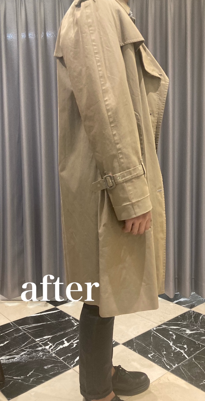 ヴィンテージコートの袖丈出し修理 | 阪急メンズ東京店 | 東京都 | 裾